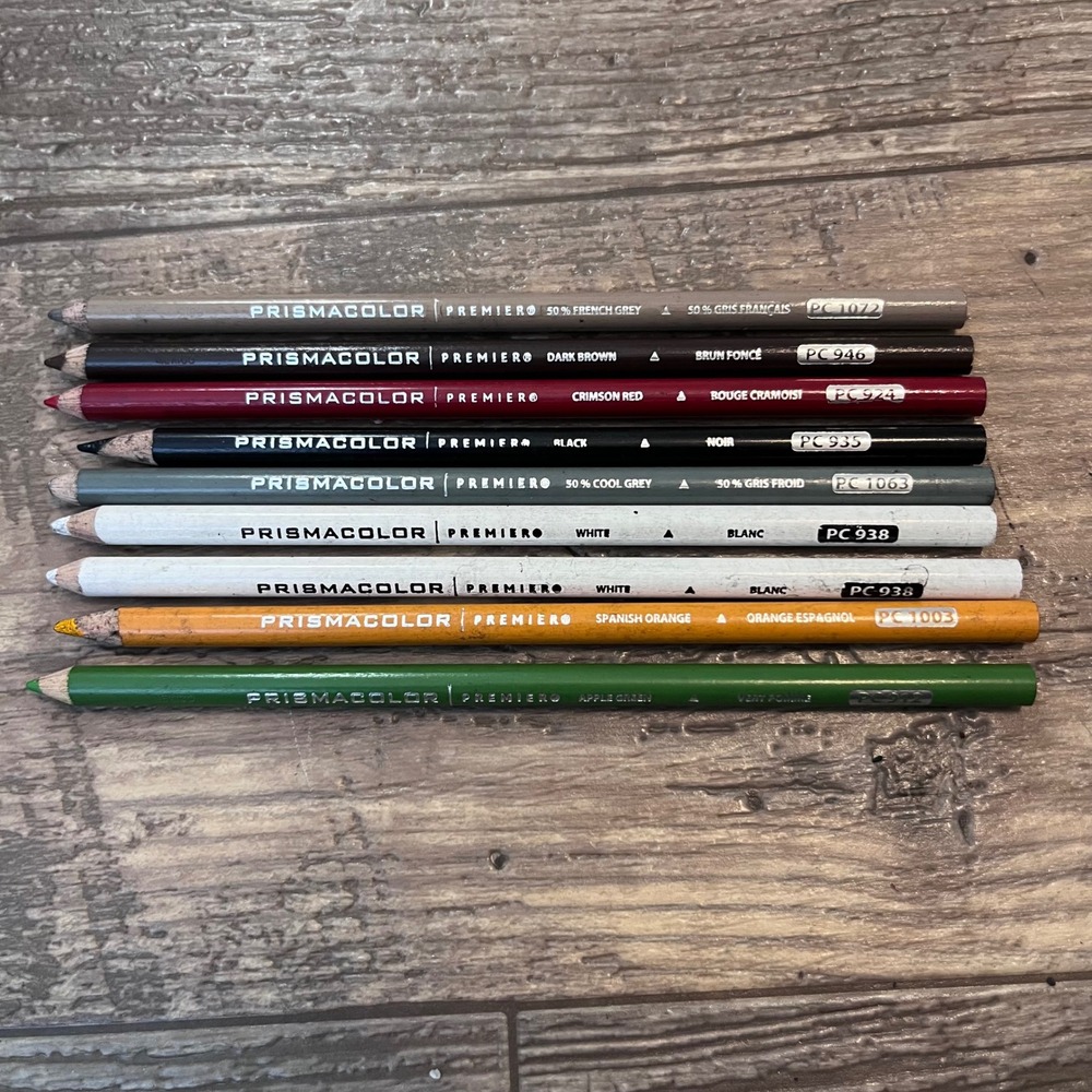 Prismacolor Premier Colored Pencils Lot of 9 Assorted Colors PC938 PC935 PC924